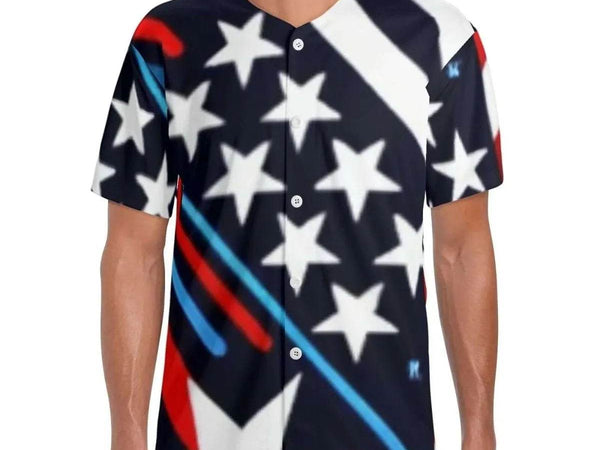 Men's Patriotic Baseball Jersey | Iron Phoenix GHG - Iron Phoenix GHG