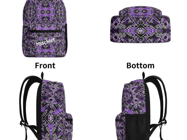 Custom Purple Backpack | Personalized Gamer School Bag - Iron Phoenix GHG