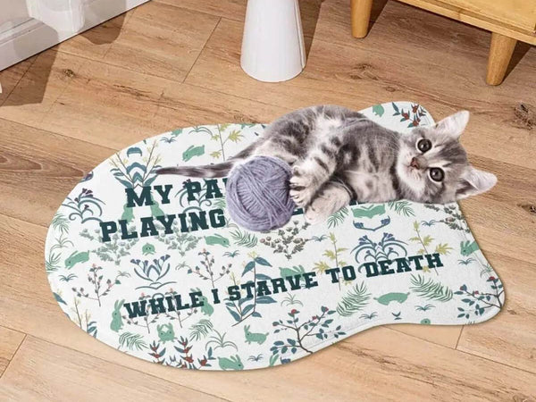 Funny Gamer Pet Mat | Sarcastic Dog and Cat Food Rug - Iron Phoenix GHG