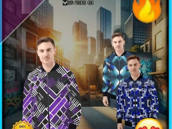 "Retro Pixel" Bomber Jacket | Shadowseeker | Iron Phoenix GHG - Iron Phoenix GHG
