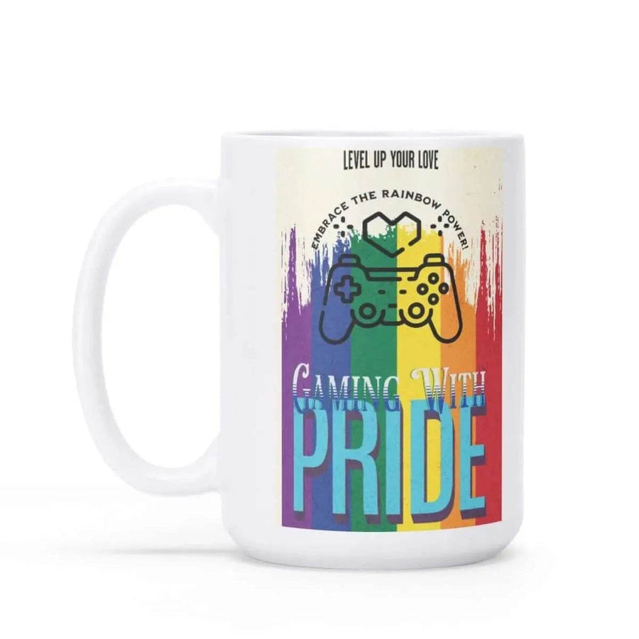 Gamer Pride Mug | Level Up Your Love Gaming Coffee Cup - Iron Phoenix GHG