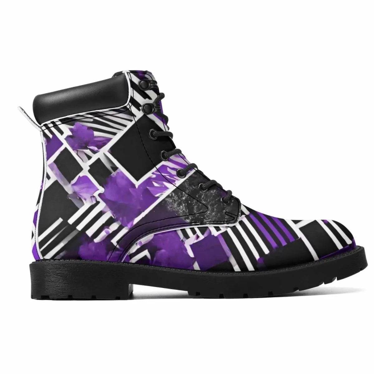Purple Block Boots - Gaming, Sports & Calm Style - Iron Phoenix GHG