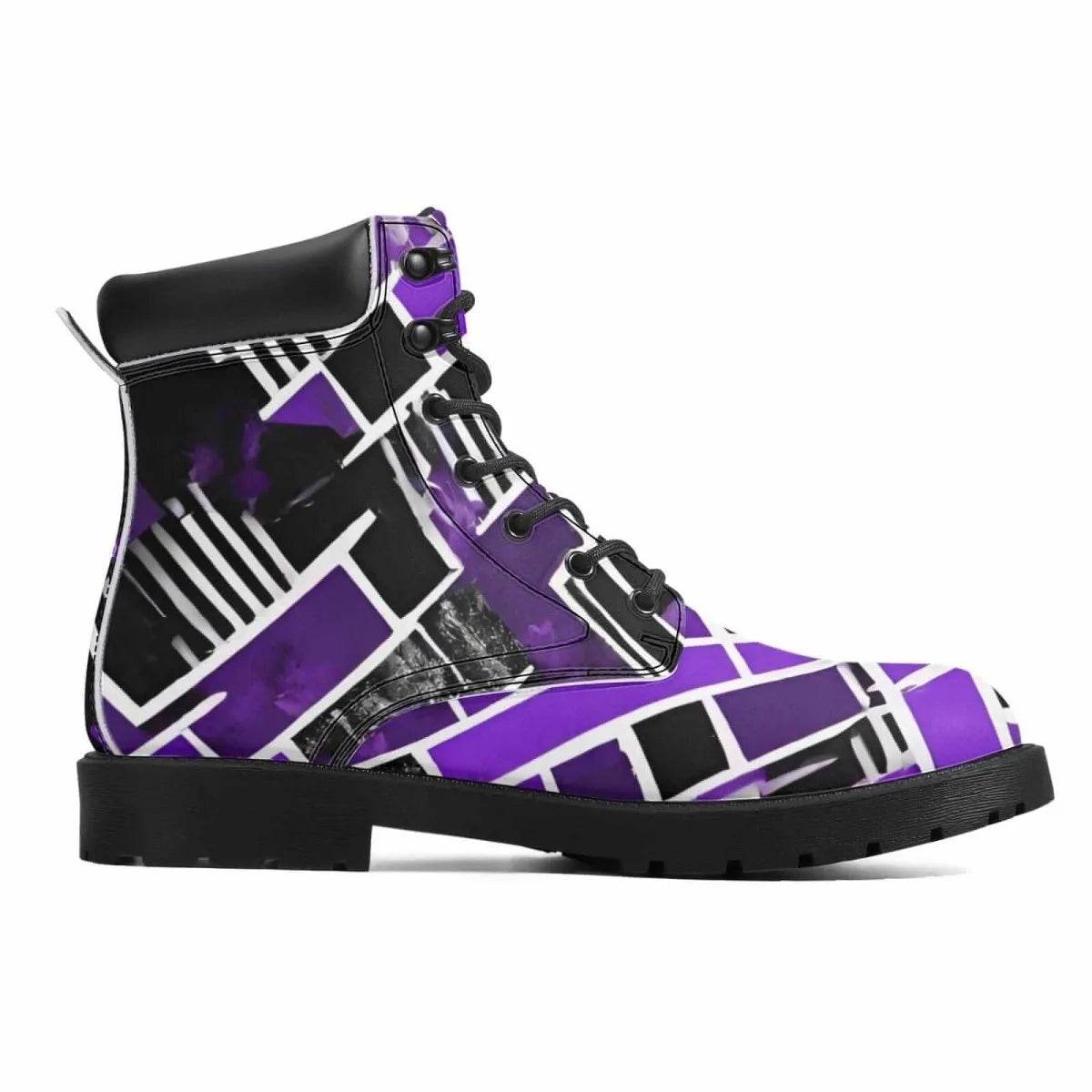 Purple Block Boots - Gaming, Sports & Calm Style - Iron Phoenix GHG