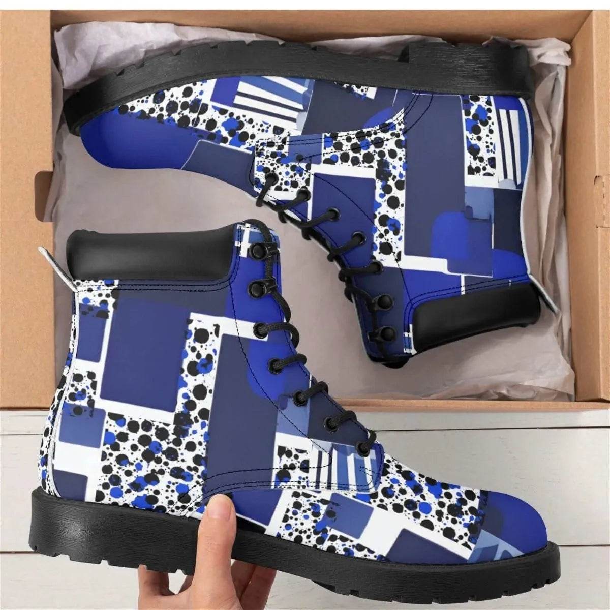 Purple Block Boots - Gaming, Sports & Calm Style - Iron Phoenix GHG