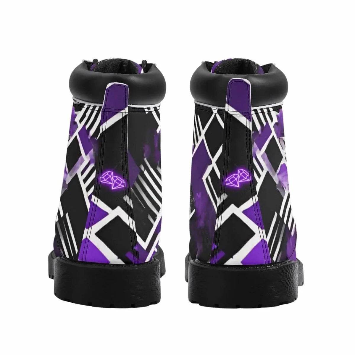 Purple Block Boots - Gaming, Sports & Calm Style - Iron Phoenix GHG