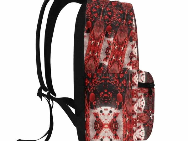 Personalized Red Backpack | Ornate Gamer School Bag - Iron Phoenix GHG