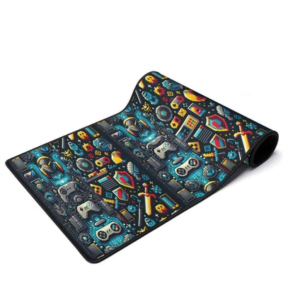 Retro Gaming Desk Mat | Pixel Art Gamer Mouse Pad - Iron Phoenix GHG