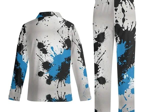 Paint Splatter Pajama Set | Artistic Gamer Loungewear - Iron Phoenix GHG