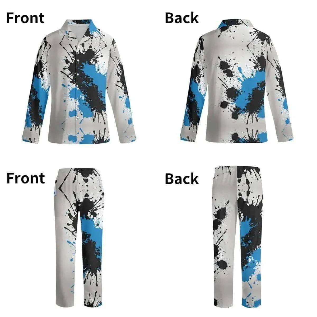 Retro Splatter Print Pajama Set - Cozy Fall - Iron Phoenix GHG