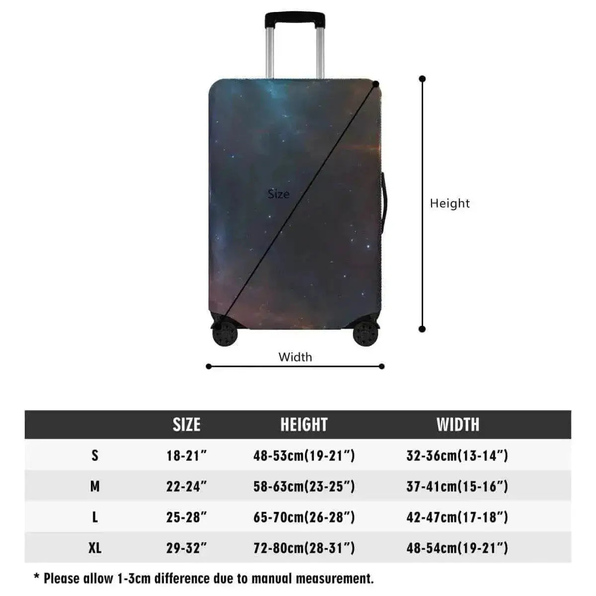 Starry Night Luggage Cover | Cosmic Galaxy Travel Gift - Iron Phoenix GHG