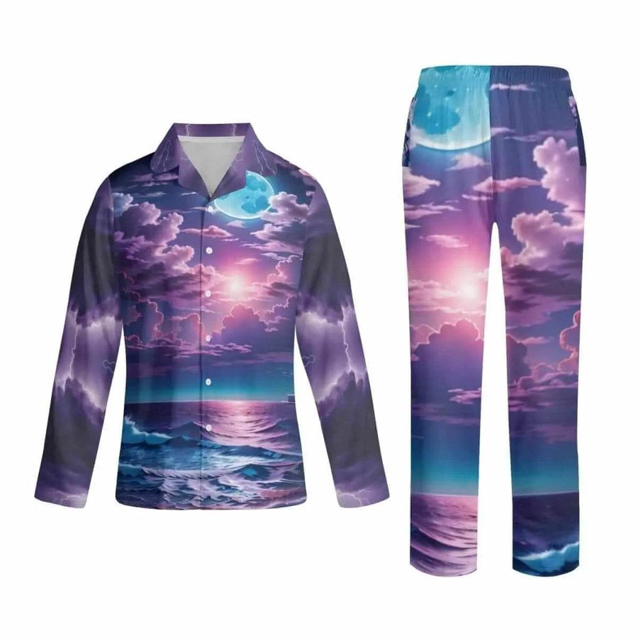 Purple Sunset Pajama Set | Little Monster Pajama Set - Iron Phoenix GHG