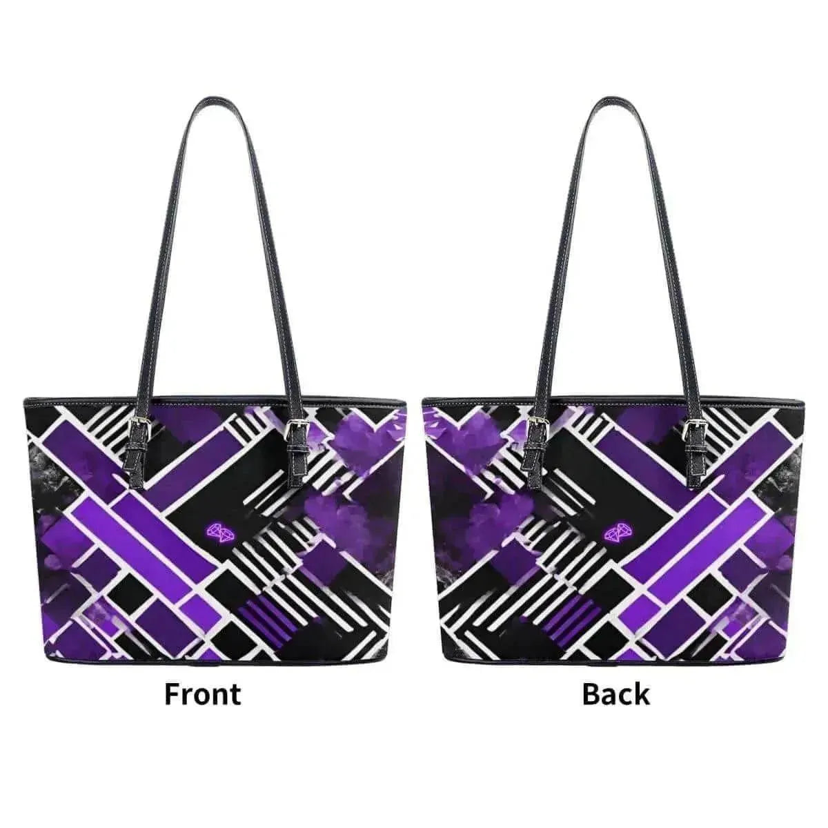 Stylish Purple and Black Tote Bag for Everyday Use - Iron Phoenix GHG