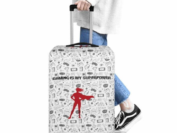 Gaming Superpower Luggage Cover | Superhero Gamer Gift - Iron Phoenix GHG