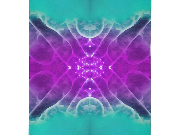 Sacred Geometry Blanket | Teal Purple Yoga Gaming Throw - Iron Phoenix GHG