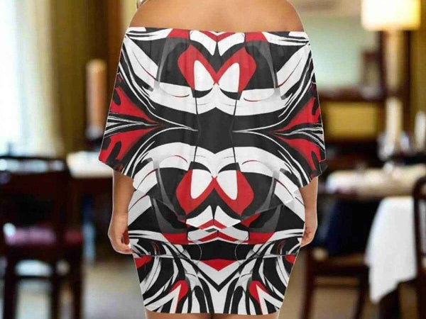 "Kinetic Swirl" Abstract Print Wrap Dress| Iron Phoenix GHG