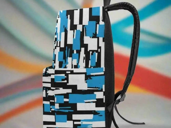 Blue Abstract Backpack | Modern Gamer School Bag - Iron Phoenix GHG