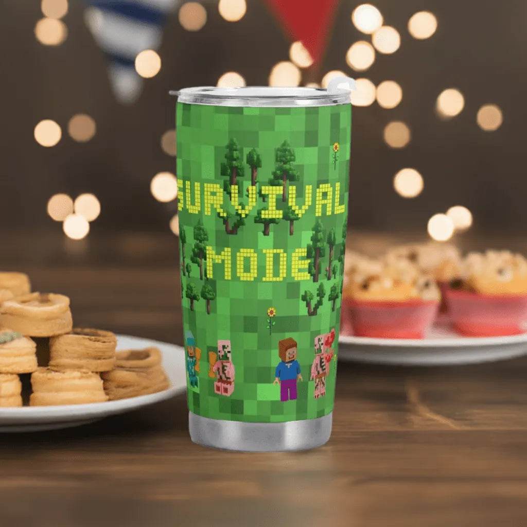 Travel Mug for Gamers - Survival Mode Car Cup Perfect Epic Gaming Gift - Iron Phoenix GHG