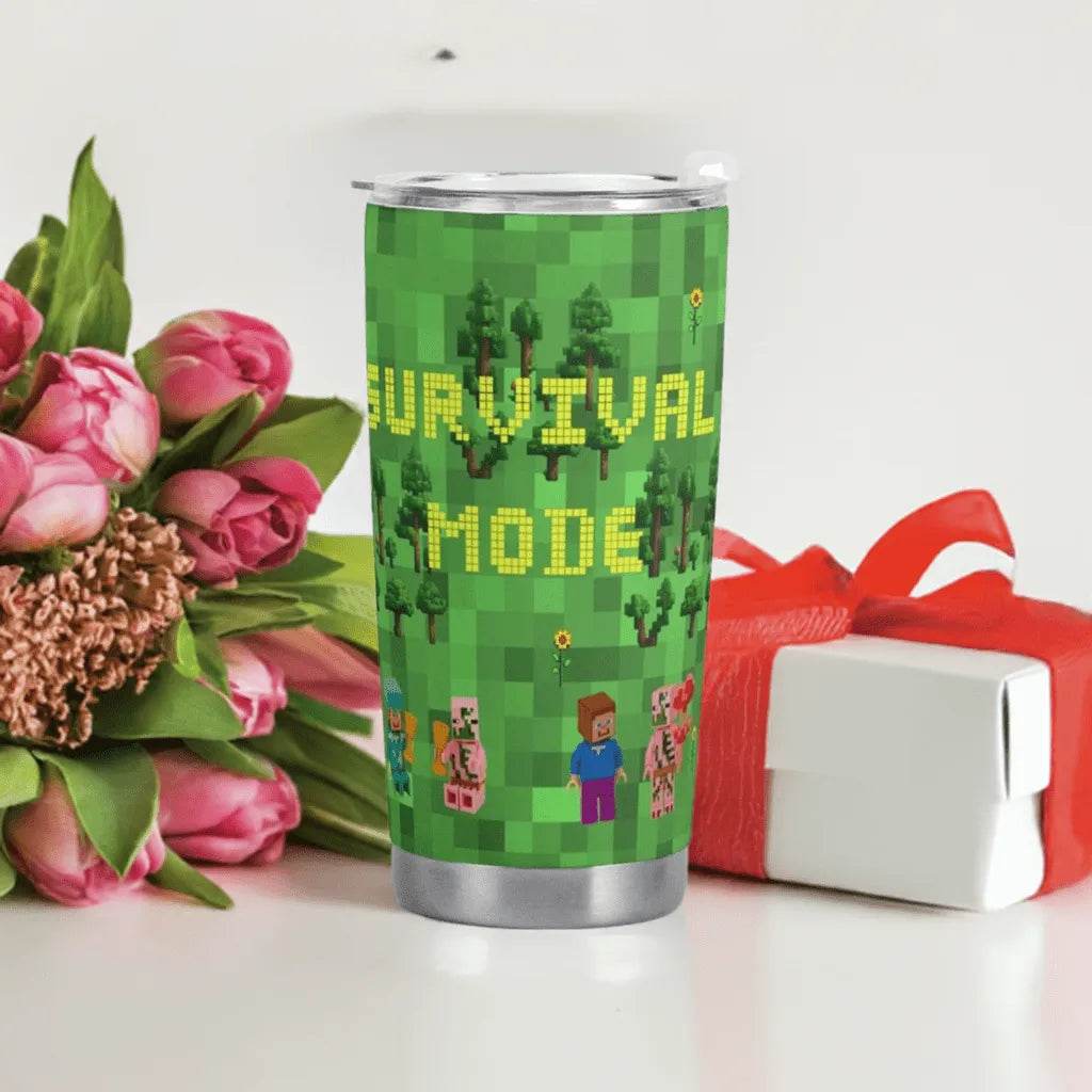 Travel Mug for Gamers - Survival Mode Car Cup Perfect Epic Gaming Gift - Iron Phoenix GHG