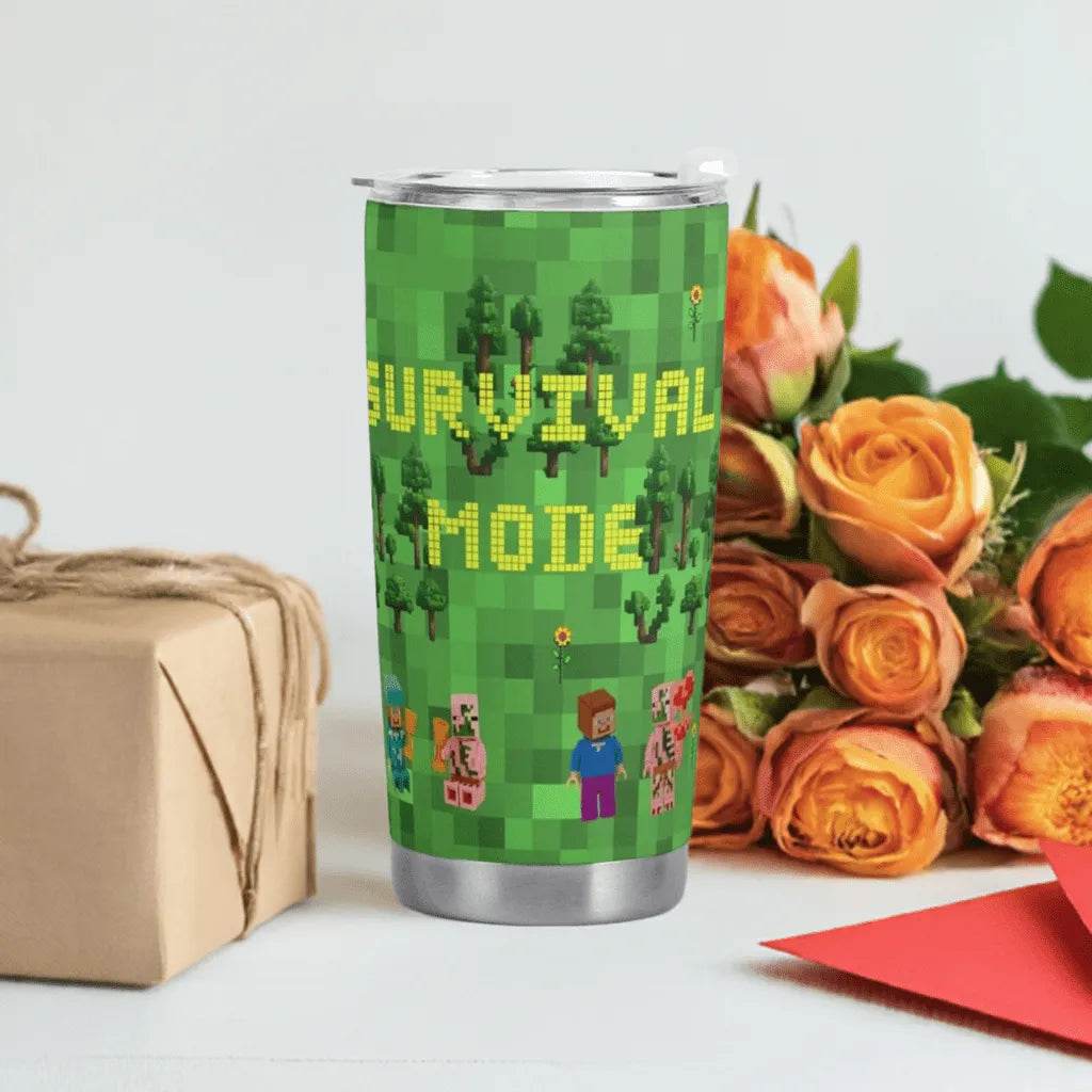 Travel Mug for Gamers - Survival Mode Car Cup Perfect Epic Gaming Gift - Iron Phoenix GHG