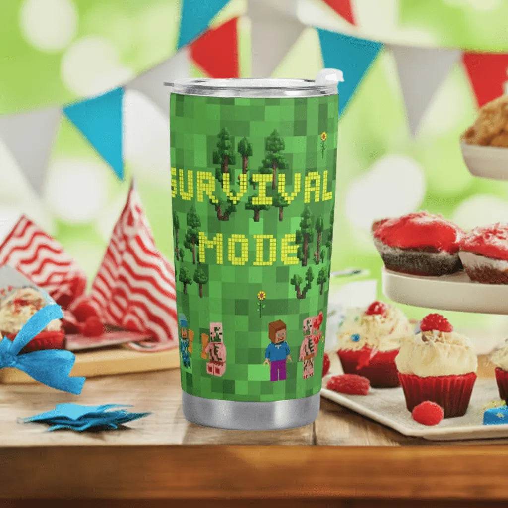 Travel Mug for Gamers - Survival Mode Car Cup Perfect Epic Gaming Gift - Iron Phoenix GHG