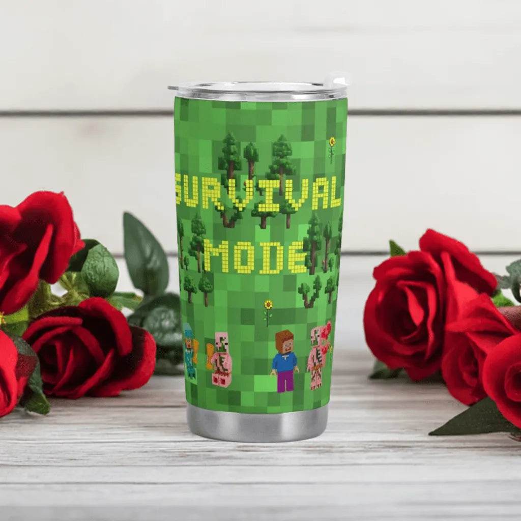 Travel Mug for Gamers - Survival Mode Car Cup Perfect Epic Gaming Gift - Iron Phoenix GHG
