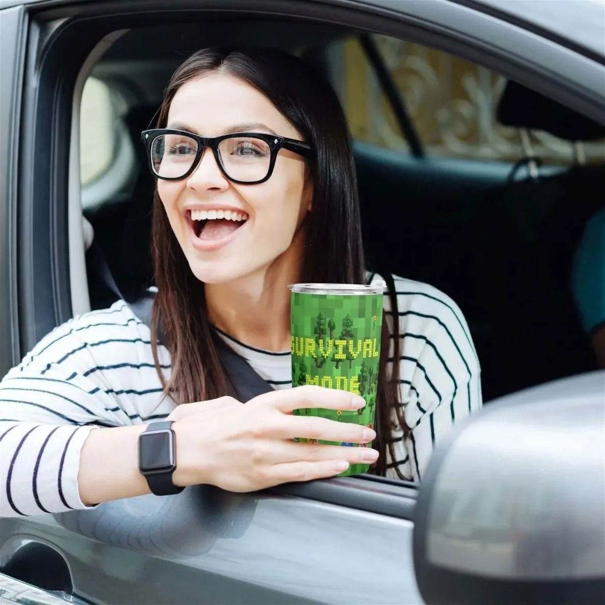 Travel Mug for Gamers - Survival Mode Car Cup Perfect Epic Gaming Gift - Iron Phoenix GHG
