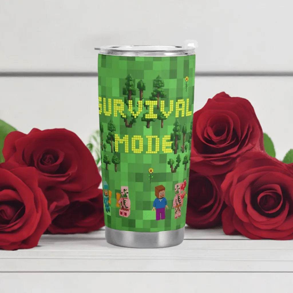 Travel Mug for Gamers - Survival Mode Car Cup Perfect Epic Gaming Gift - Iron Phoenix GHG