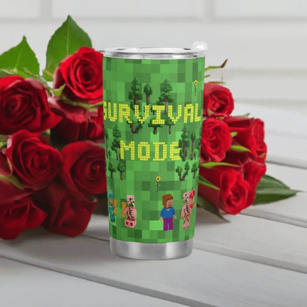 Travel Mug for Gamers - Survival Mode Car Cup Perfect Epic Gaming Gift - Iron Phoenix GHG