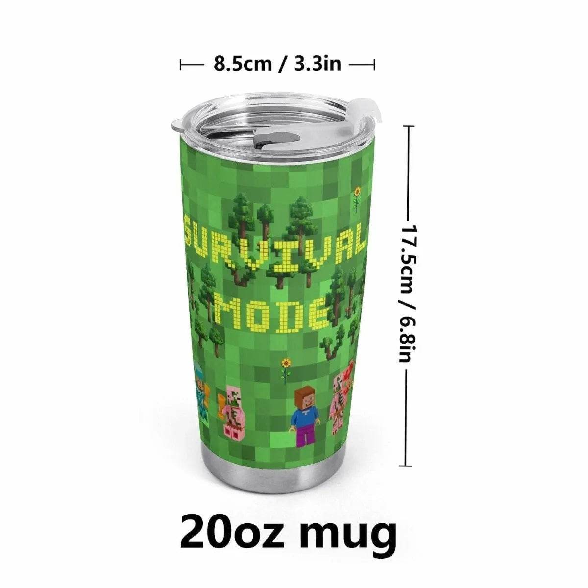 Travel Mug for Gamers - Survival Mode Car Cup Perfect Epic Gaming Gift - Iron Phoenix GHG