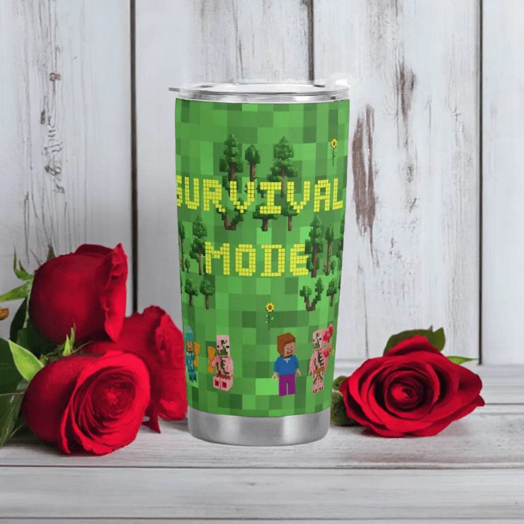 Travel Mug for Gamers - Survival Mode Car Cup Perfect Epic Gaming Gift - Iron Phoenix GHG