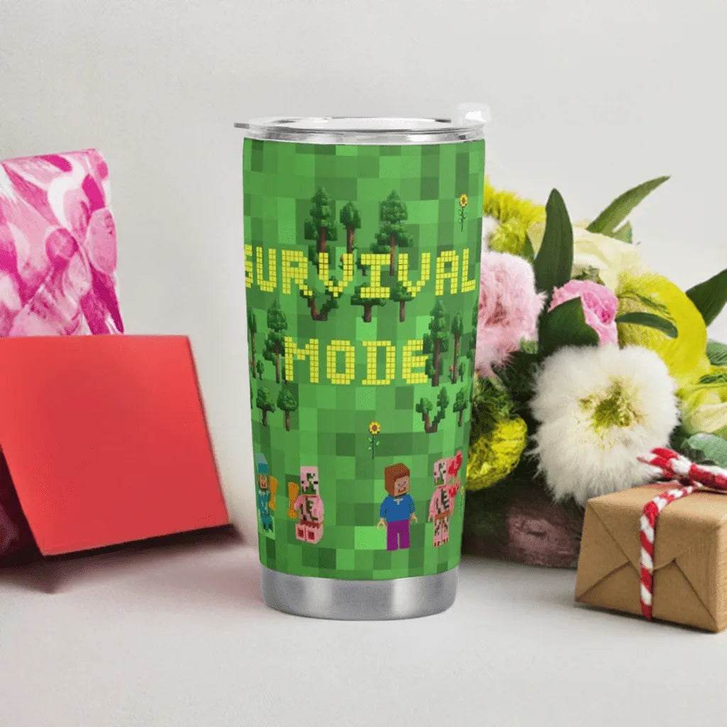 Travel Mug for Gamers - Survival Mode Car Cup Perfect Epic Gaming Gift - Iron Phoenix GHG