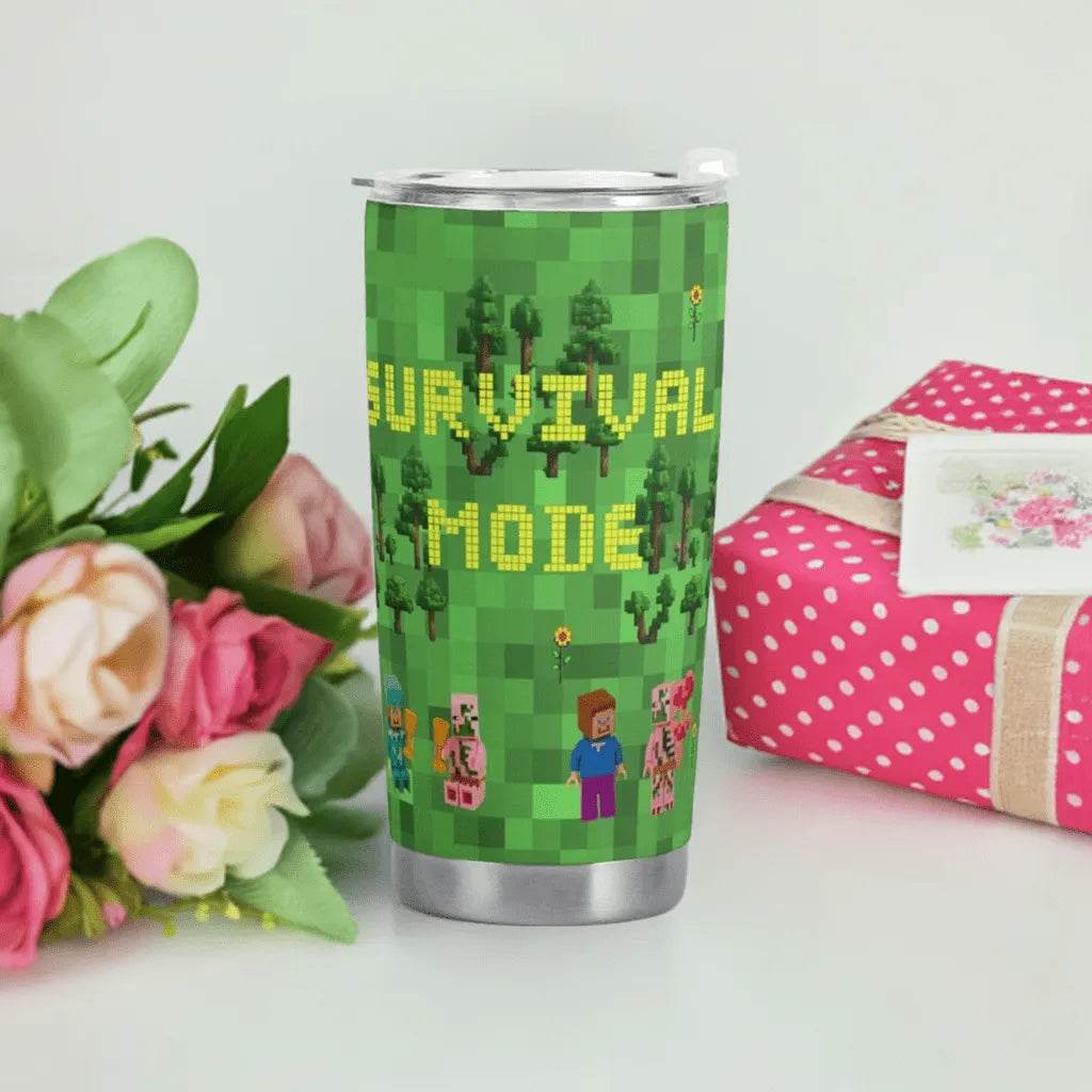 Travel Mug for Gamers - Survival Mode Car Cup Perfect Epic Gaming Gift - Iron Phoenix GHG