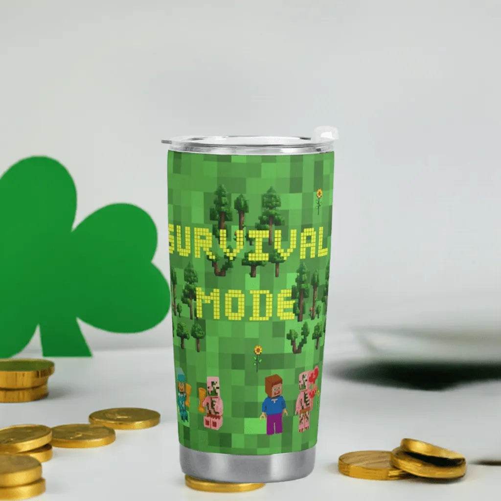 Travel Mug for Gamers - Survival Mode Car Cup Perfect Epic Gaming Gift - Iron Phoenix GHG