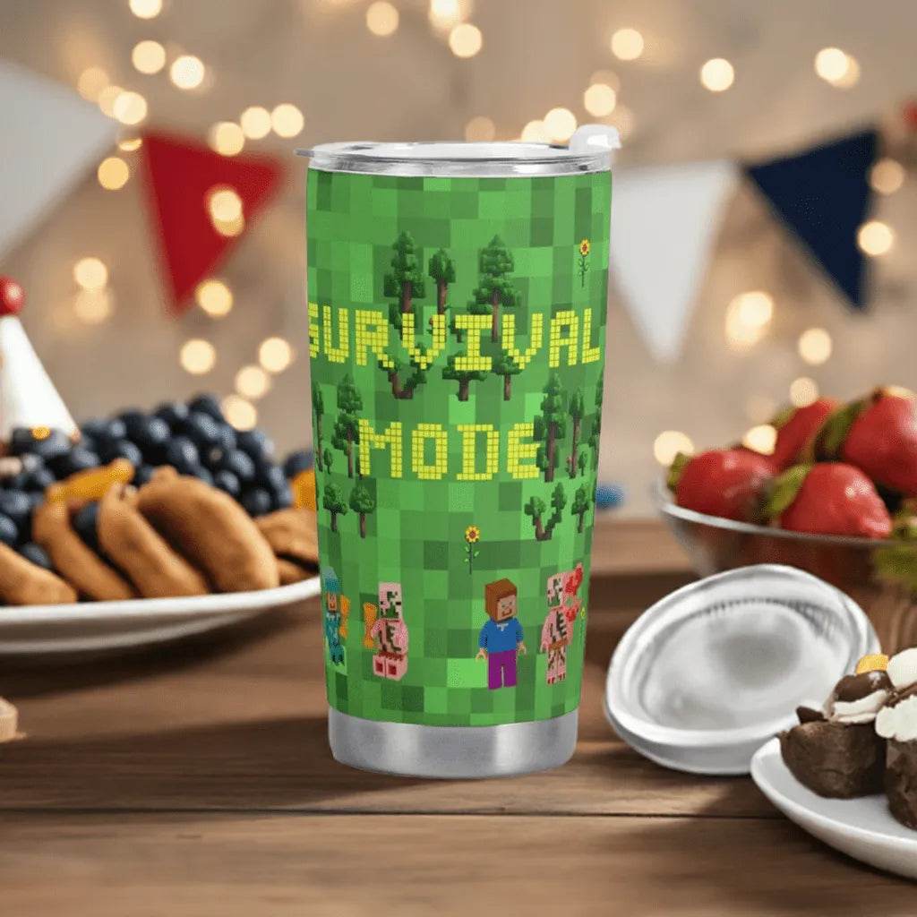 Travel Mug for Gamers - Survival Mode Car Cup Perfect Epic Gaming Gift - Iron Phoenix GHG