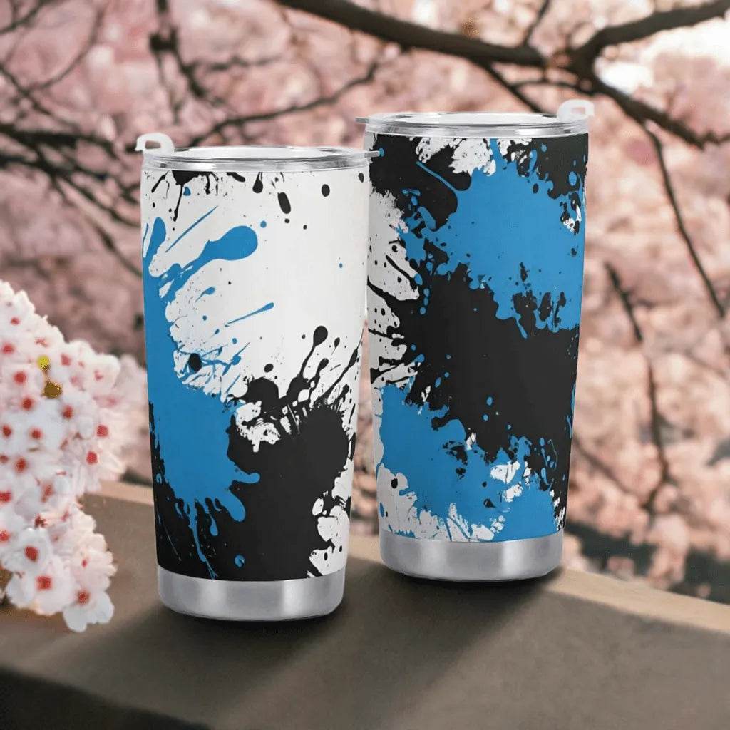 Travel Mug, Paint Splatter, Eco-Friendly Gamer Style - Iron Phoenix GHG