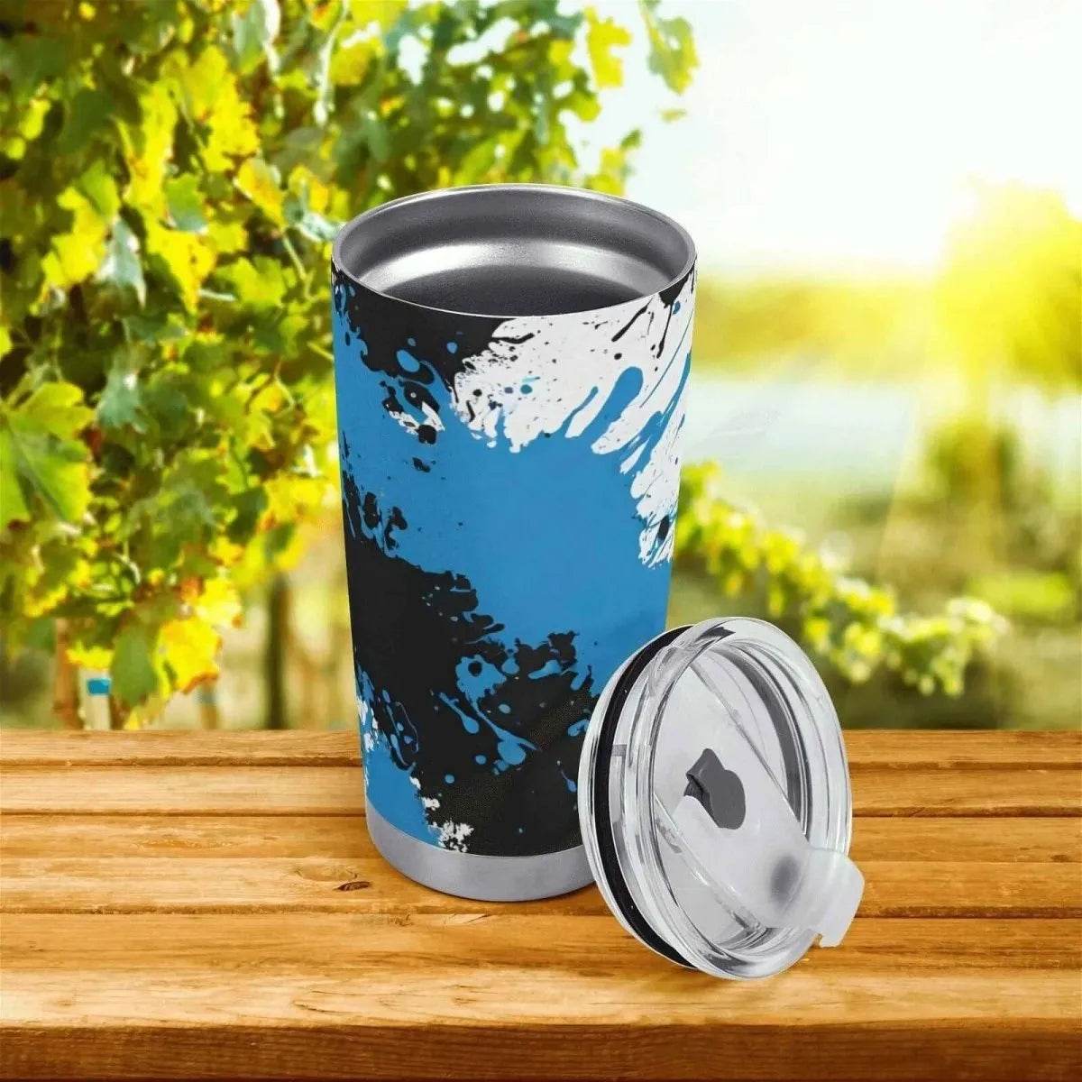 Travel Mug, Paint Splatter, Eco-Friendly Gamer Style - Iron Phoenix GHG