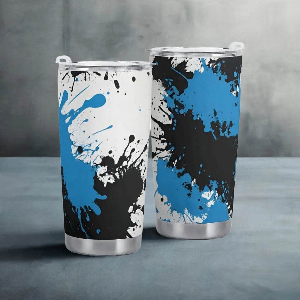 Travel Mug, Paint Splatter, Eco-Friendly Gamer Style - Iron Phoenix GHG