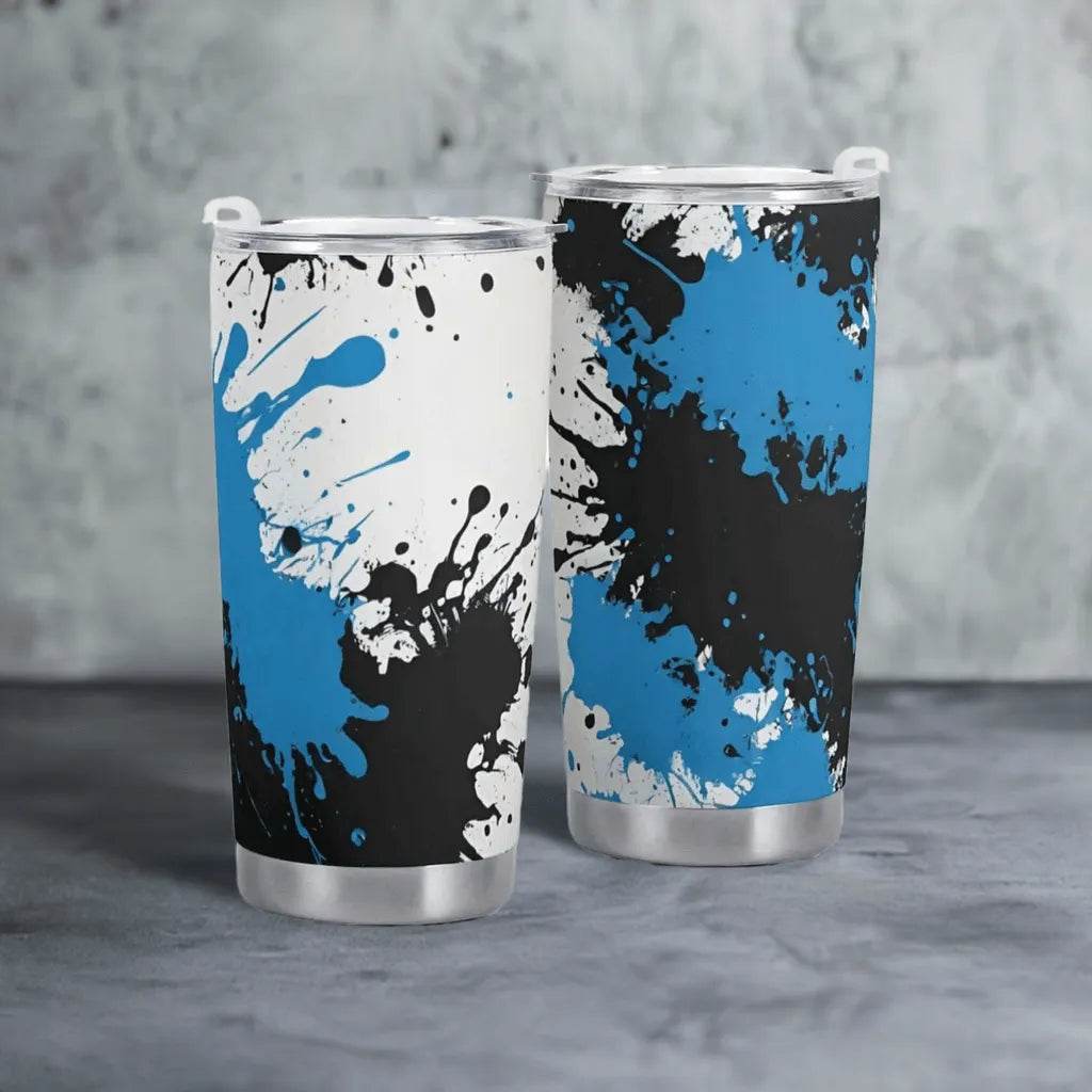 Travel Mug, Paint Splatter, Eco-Friendly Gamer Style - Iron Phoenix GHG