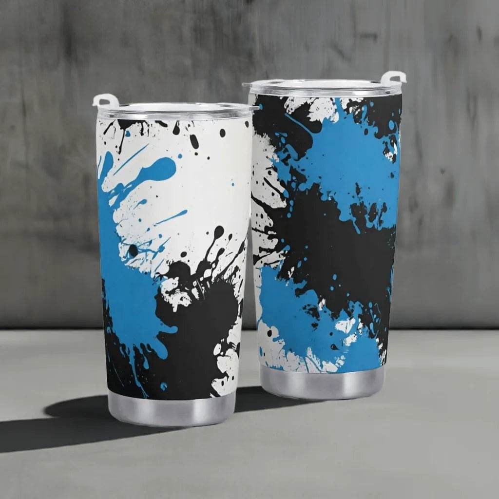 Travel Mug, Paint Splatter, Eco-Friendly Gamer Style - Iron Phoenix GHG