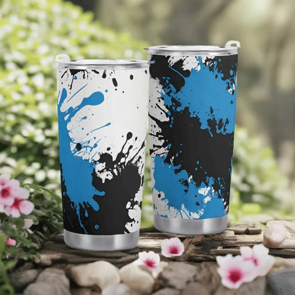 Travel Mug, Paint Splatter, Eco-Friendly Gamer Style - Iron Phoenix GHG