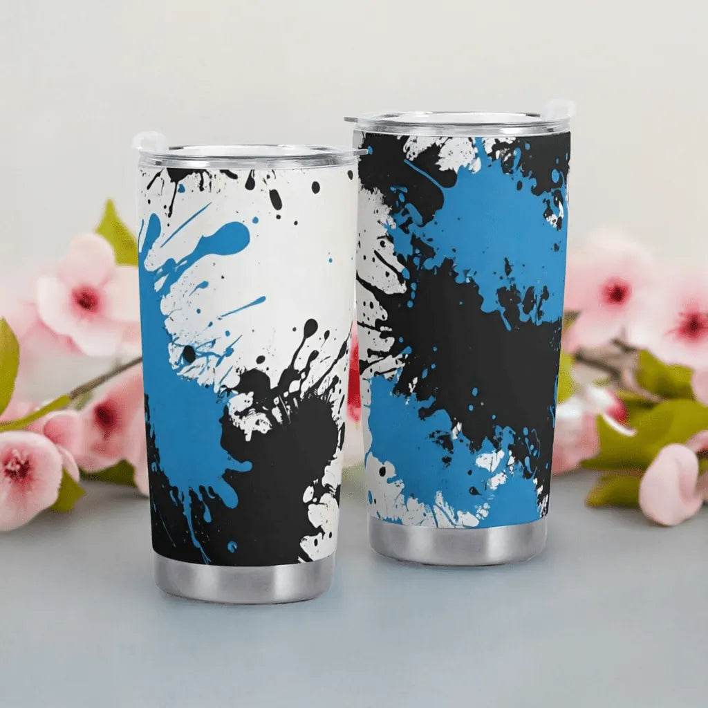 Travel Mug, Paint Splatter, Eco-Friendly Gamer Style - Iron Phoenix GHG