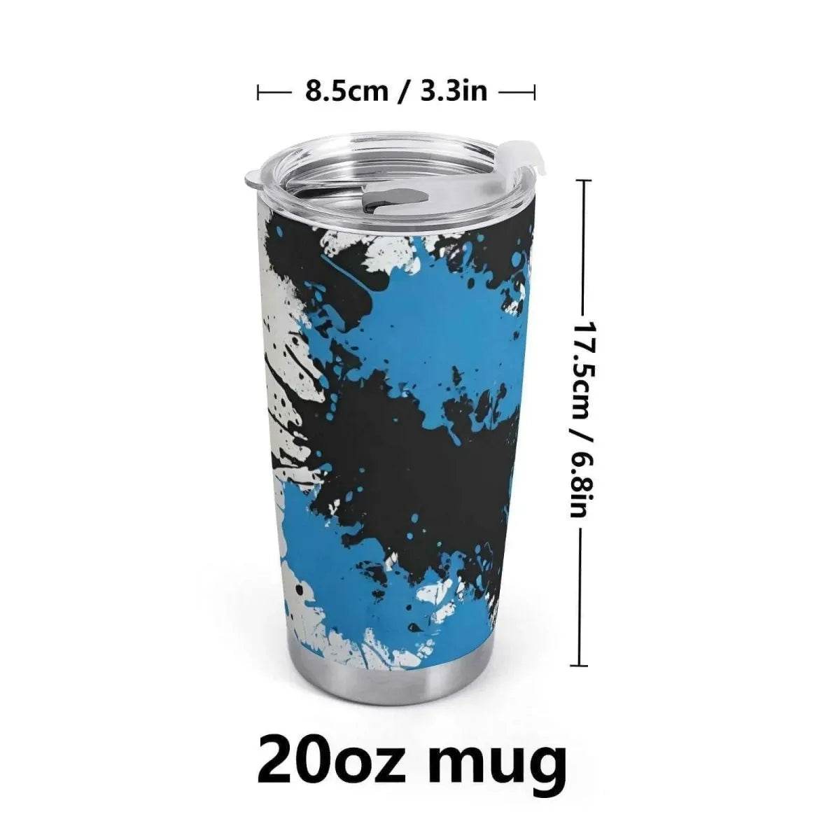 Travel Mug, Paint Splatter, Eco-Friendly Gamer Style - Iron Phoenix GHG