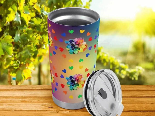 Vibrant Floral Insulated Car Cup | Iron Phoenix GHG - Iron Phoenix GHG