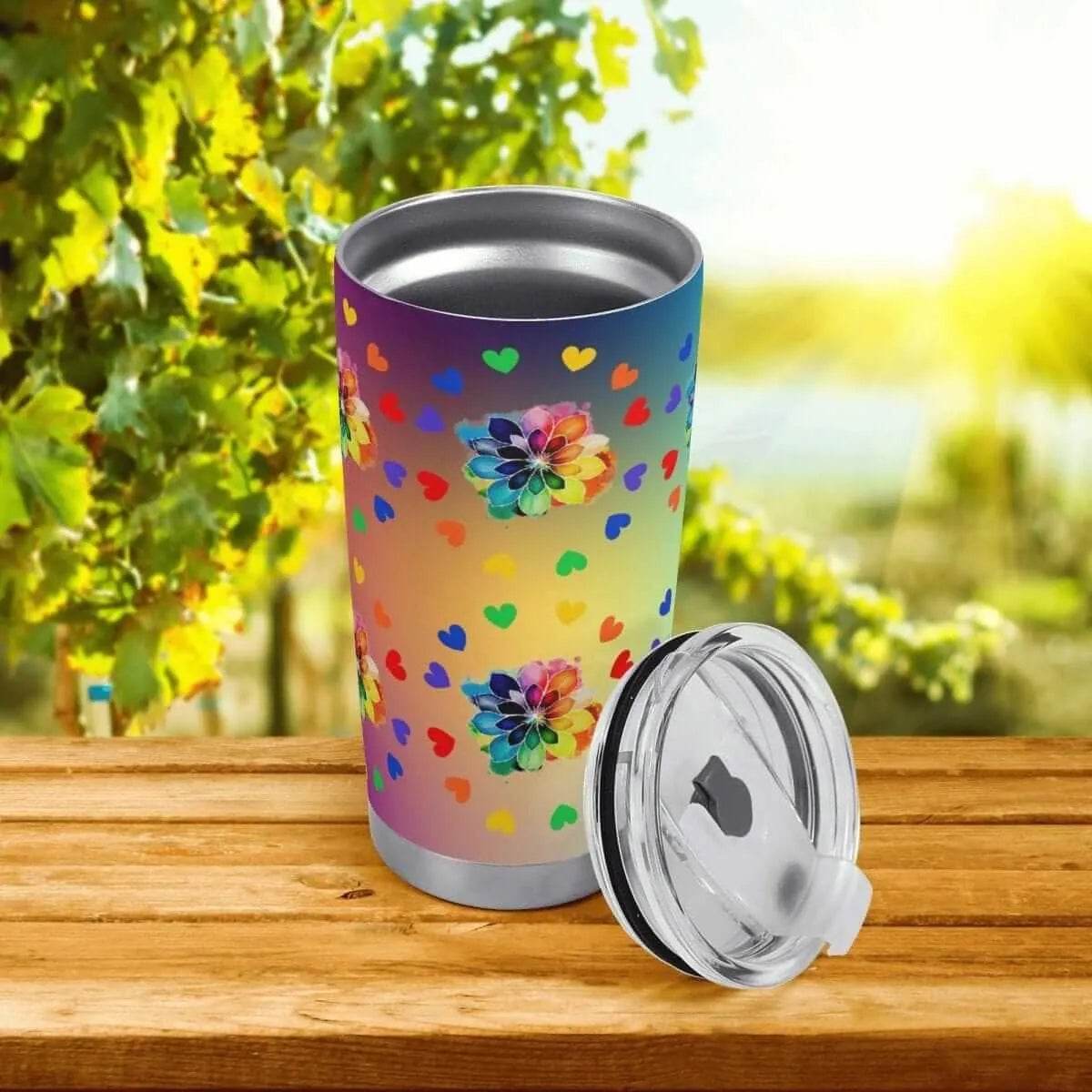 Vibrant Floral Car Cup - Gaming, Sports & Calm Comfort - Iron Phoenix GHG