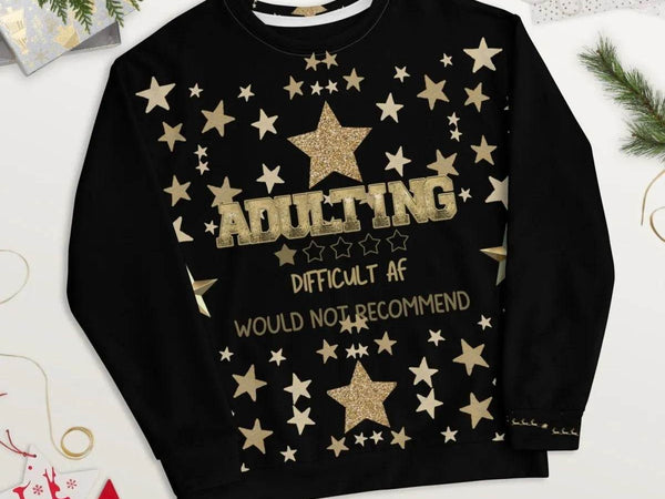 Sarcastic Christmas Sweater with Adult Humor - Iron Phoenix GHG