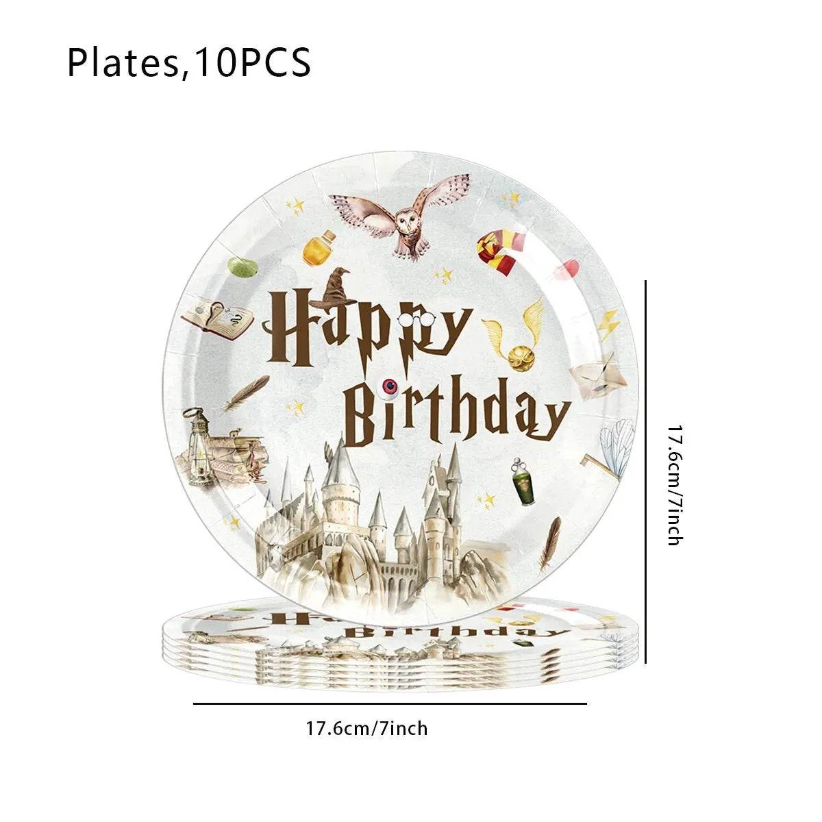 White Gold Party Tableware Set - Eco Gamer Birthday Gear - Iron Phoenix GHG