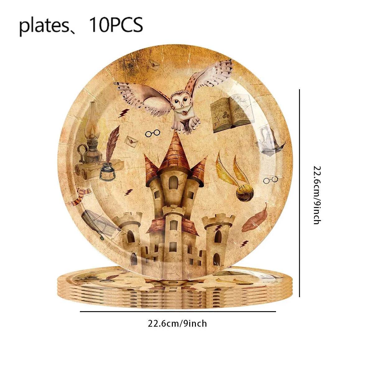 White Gold Party Tableware Set - Eco Gamer Birthday Gear - Iron Phoenix GHG