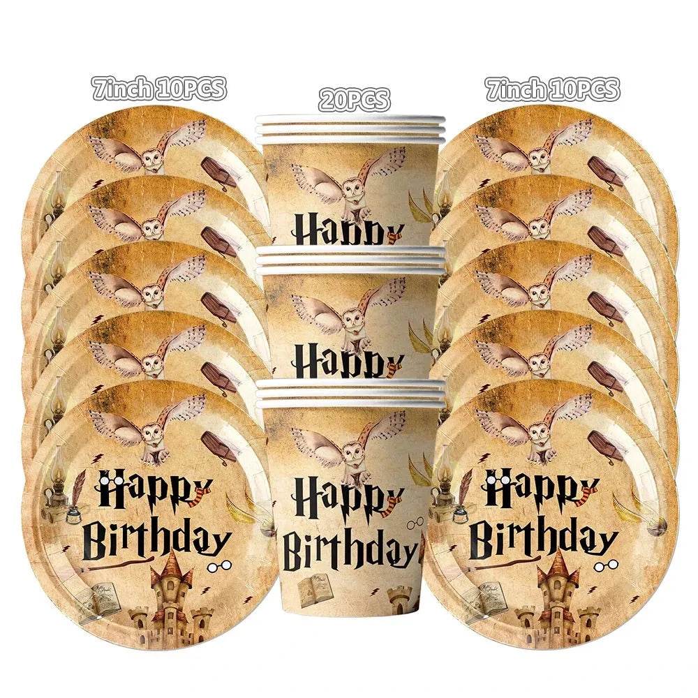 White Gold Party Tableware Set - Eco Gamer Birthday Gear - Iron Phoenix GHG