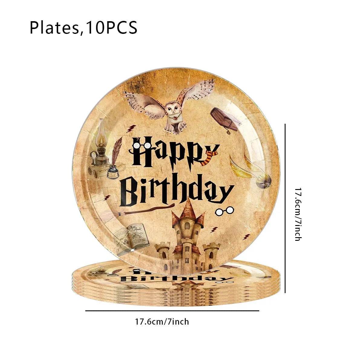 White Gold Party Tableware Set - Eco Gamer Birthday Gear - Iron Phoenix GHG