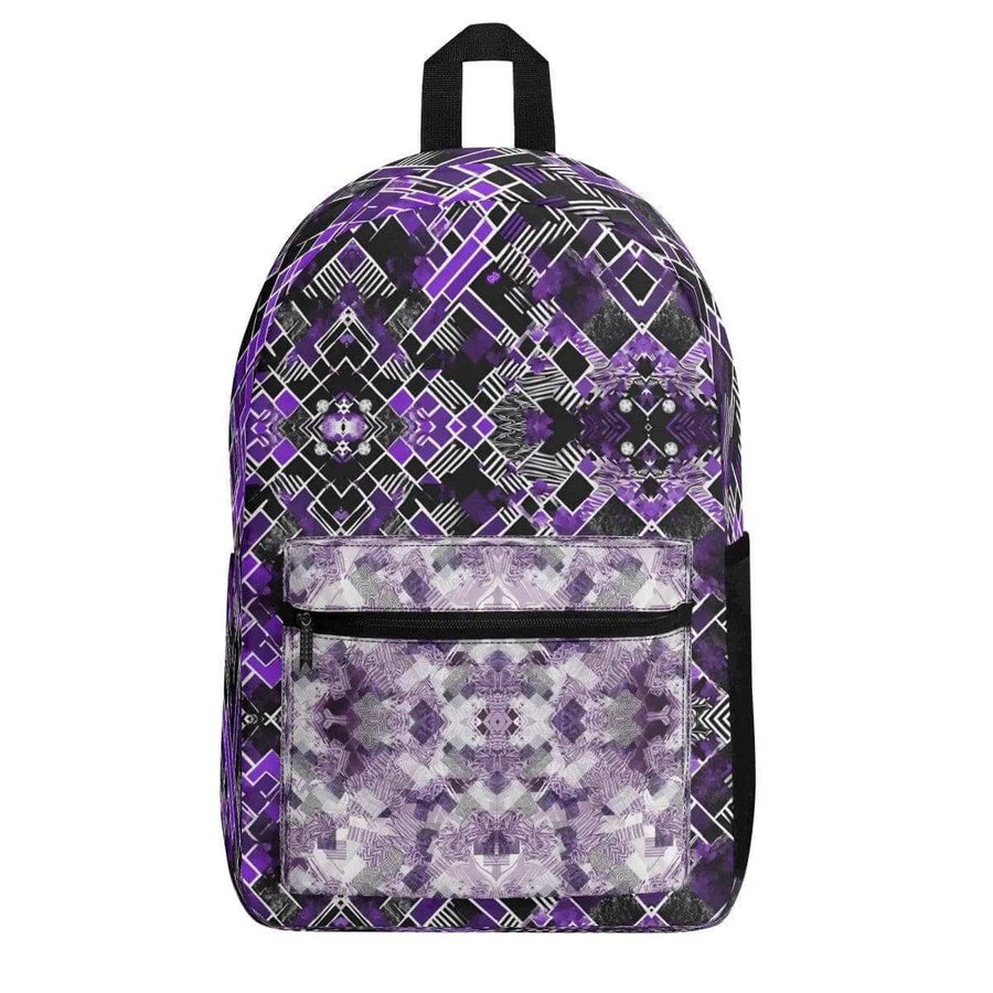 Purple Geometric Backpack | Modern Gamer School Bag - Iron Phoenix GHG